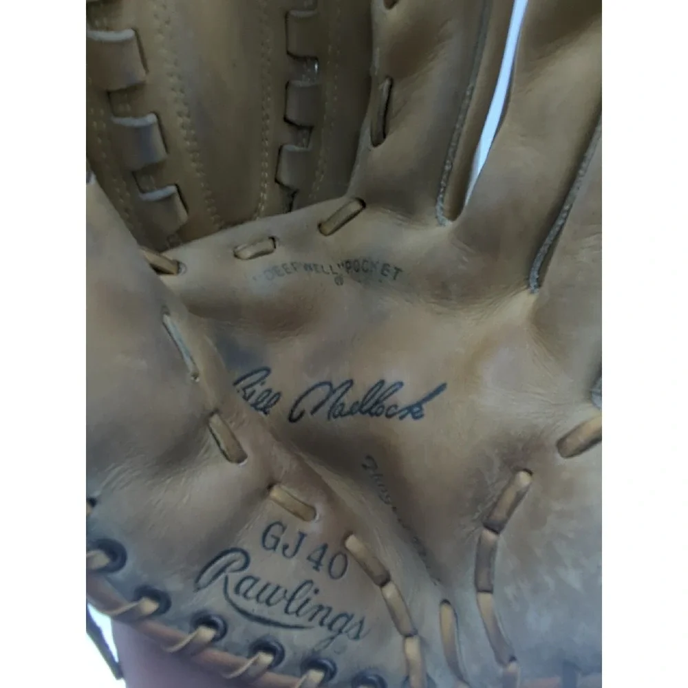VINTAGE Rawlings Bill Madlock GJ40 Leather Baseball Glove ~ Right Hand Throw A4